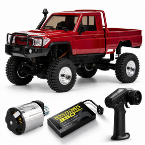 UDIRC UCX2404PRO 1/24 Scale Brushless Trail Truck, 4WD Off-Road rc Crawler | 2-Speed Transmission, Full LED Lights, Hydraulic Shocks, Breakaway Tank Turn, RTR for Adults