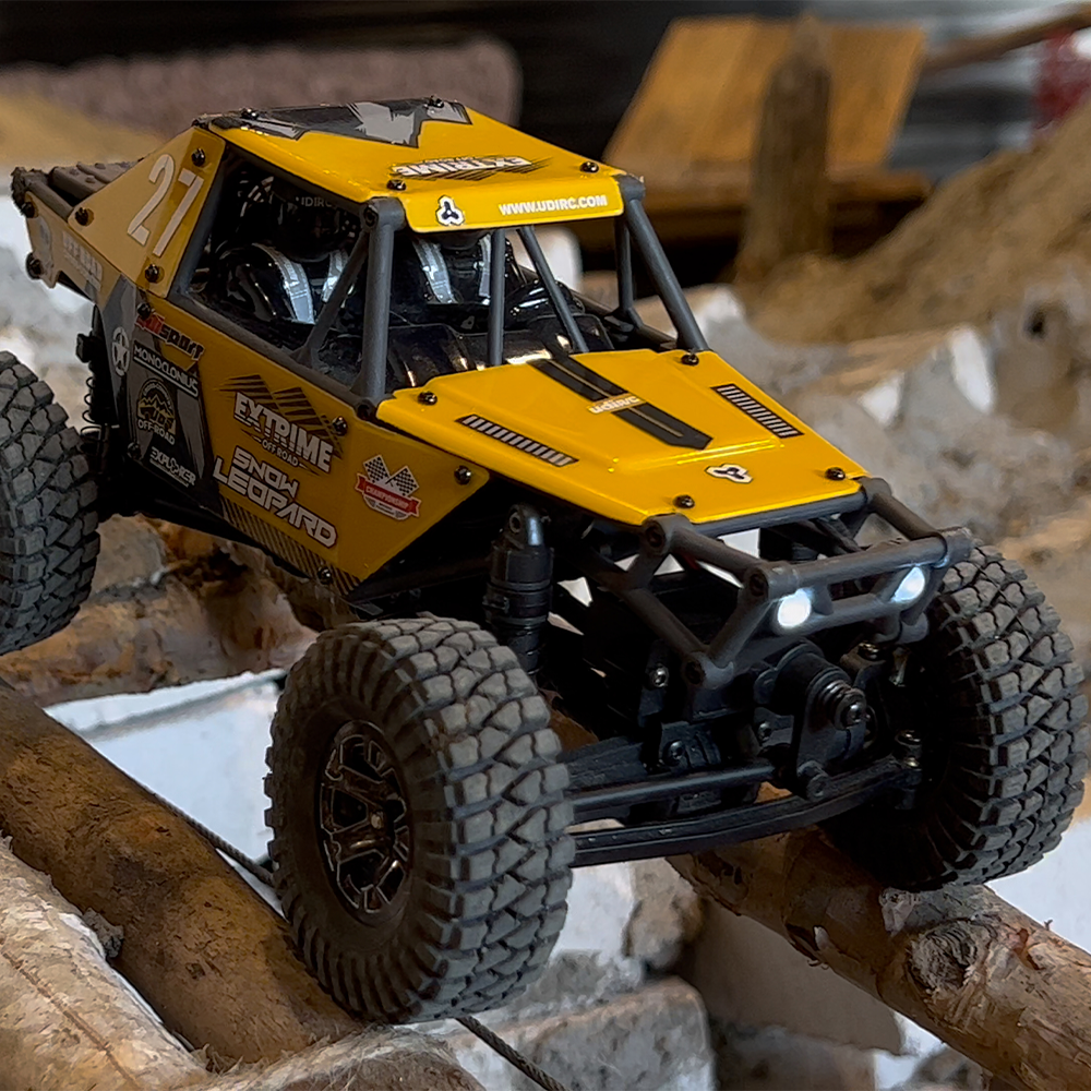 UDIRC UCX2405PRO 1/24 4WD RC Rock Crawler RTR with 2S Battery, 4WS Brushless Motor, Mini Off-Road Remote Control Truck