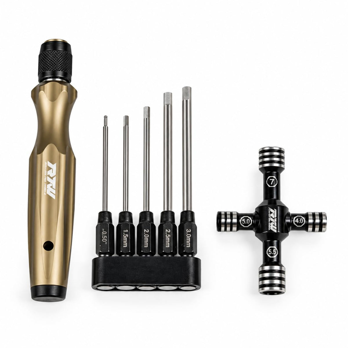 UDIRC RC Tool Kit, 5-in-1 Hex Driver Set with 4-Way Cross Wrench