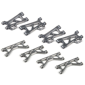 UDIRC 7075 Aluminum Alloy Suspension Arm Upgrade Kit, Upper Arms 4pcs & Lower Arms 4pcs, Upgrade Parts for for UD1610S UD1610PRO UD1611, Titanium Color