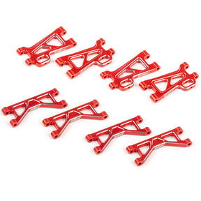 UDIRC 7075 Aluminum Alloy Suspension Arm Upgrade Kit, Upper Arms 4pcs & Lower Arms 4pcs, Upgrade Parts for for UD1610S UD1610PRO UD1611, Red