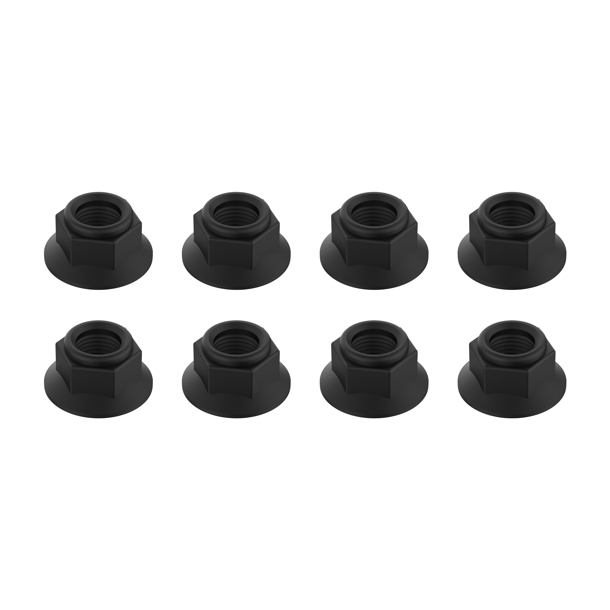 UDIRC Flanged Lock Nut 4mm Silver for UD1610PRO / UD1610S (Part No. M02-003) - 8 Pcs