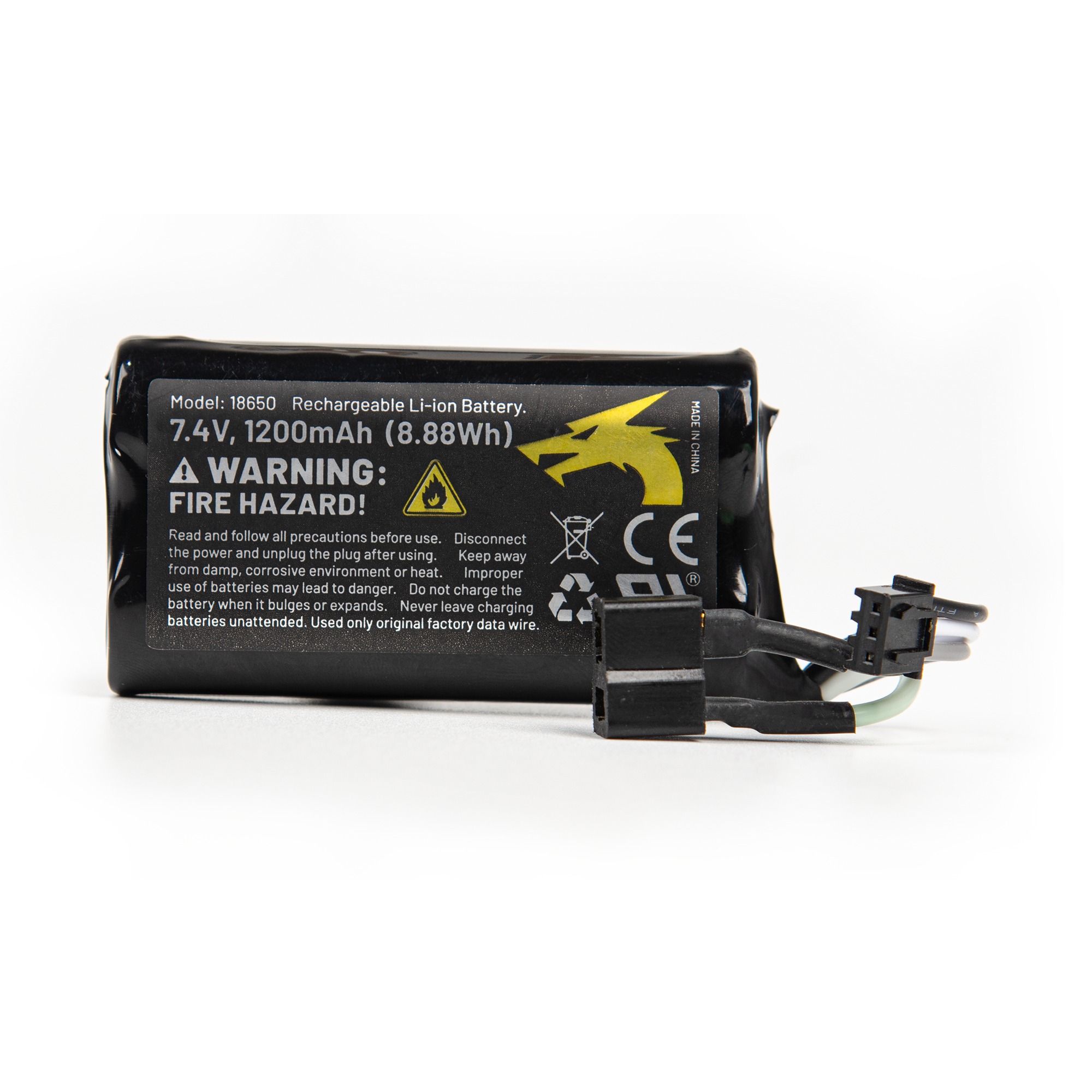 UDIRC 18650 1200mAh 7.4V 2S Battery T-Plug for UD1611 / UD1610PRO / UD1610S (Part No. MBO-TT1274) - 1 Pc