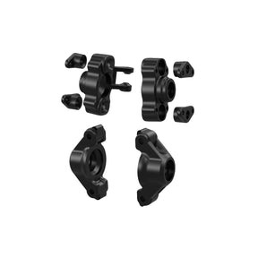 UDIRC UD1203/UD1203PRO/UD1204/UD1204PRO RC Car Steering Knuckle 2PCS & Rear Hub Carrier Set 2PCS, Black, OEM Replacement Parts P12-109