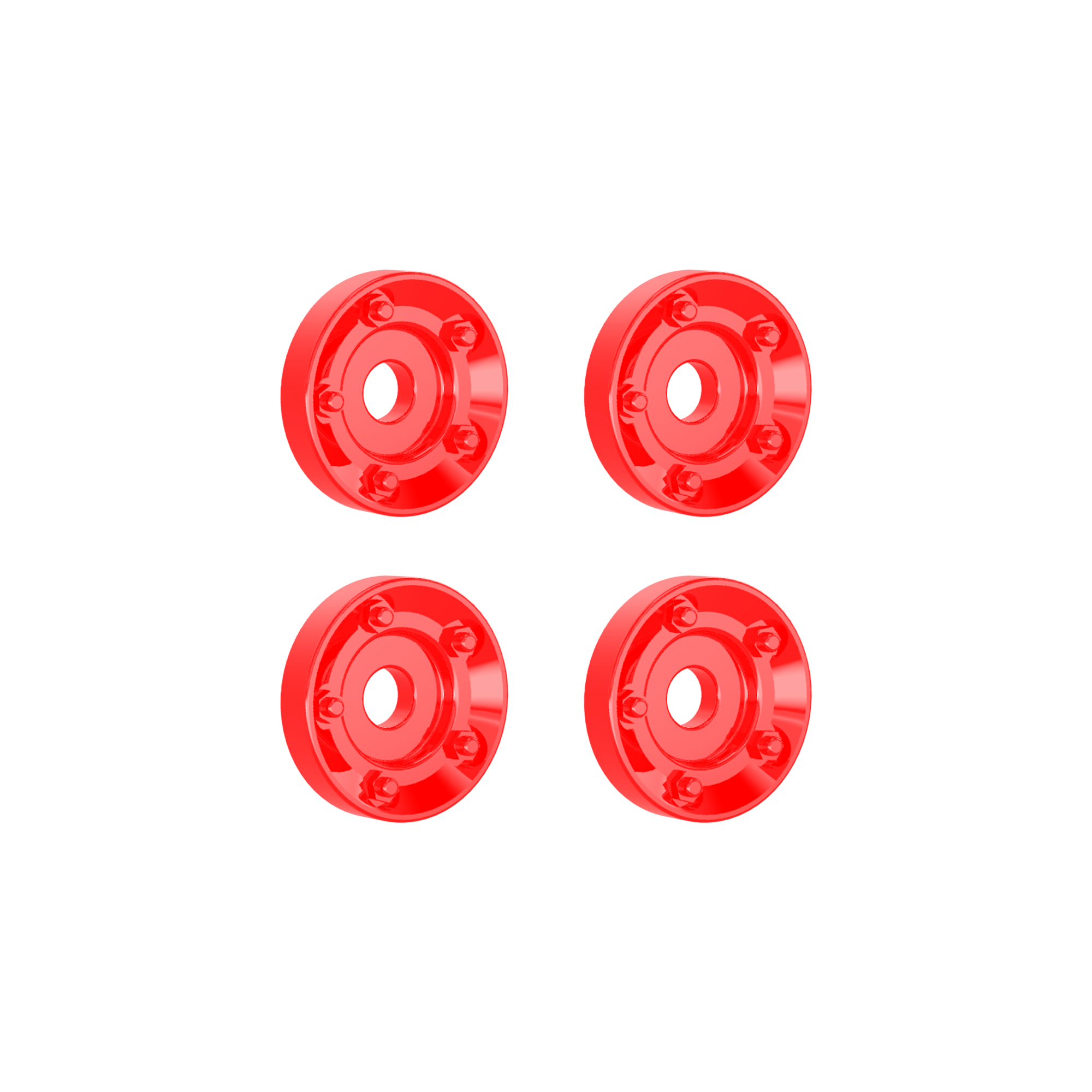 UDIRC RC Wheel Anti Slip Washer Red for UD1611 / UD1610PRO / UD1610S (Part No. P16-003A) - 4 Pcs