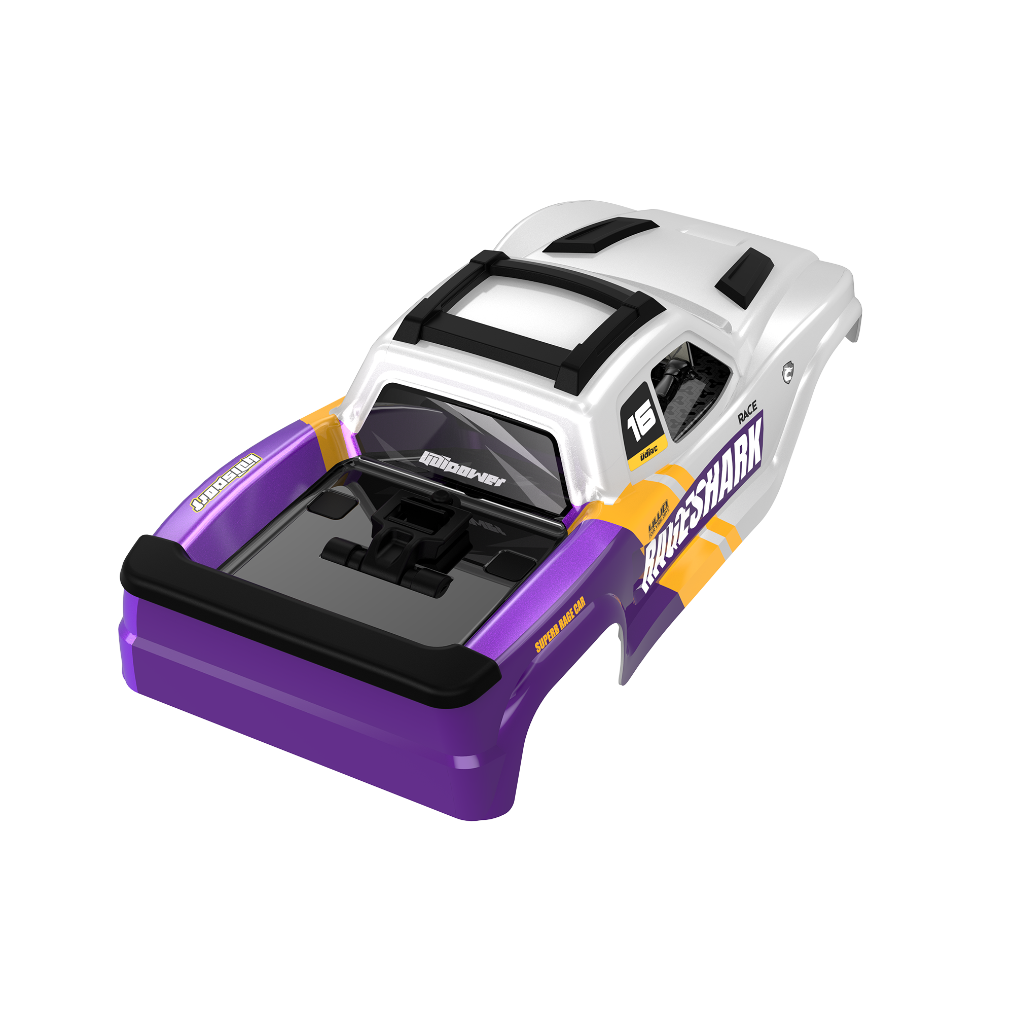 UDIRC PVC RC Body Shell Yellow Purple for UD1611 (Part No. P16-040B) - 1 Pc