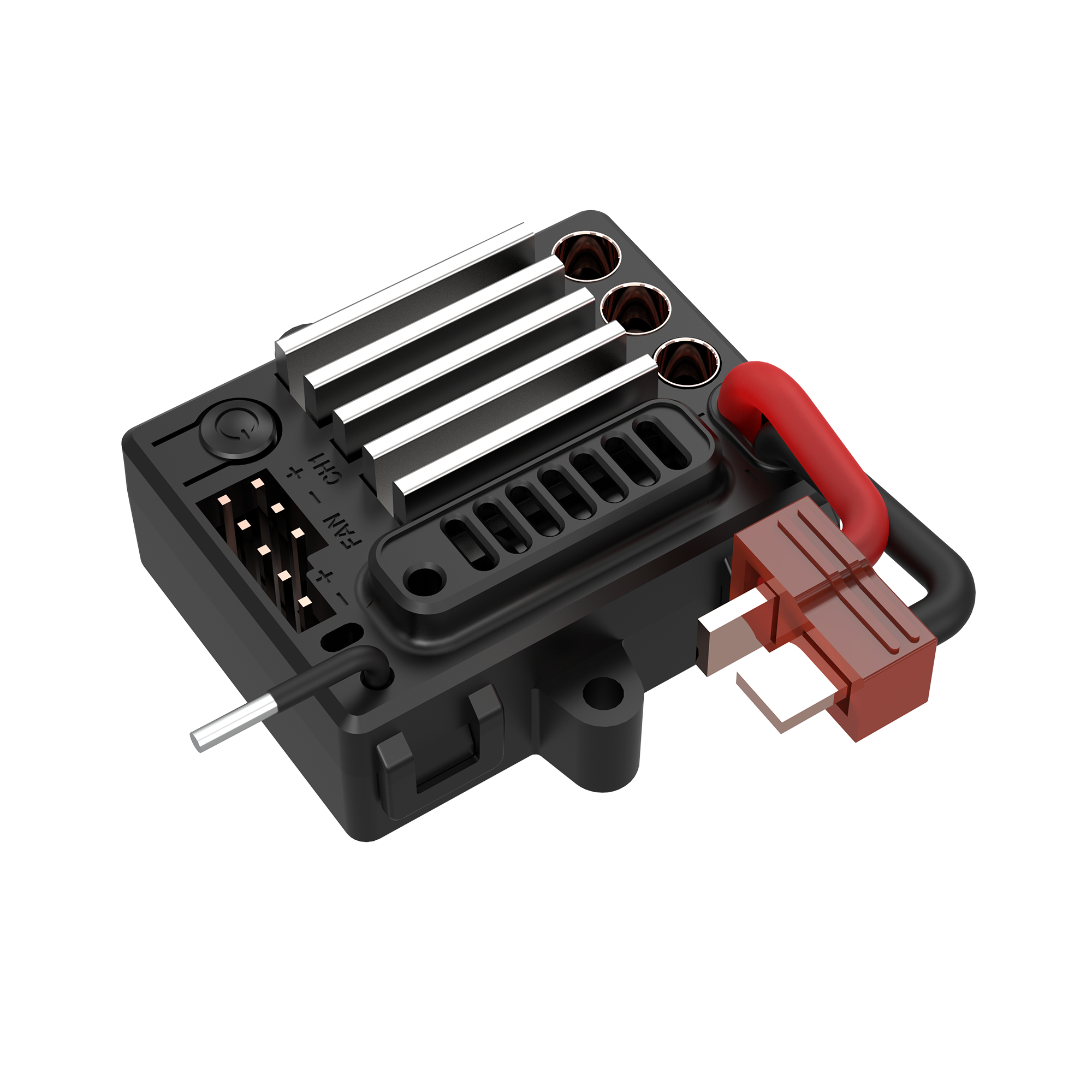 UDIRC 2-in-1 ESC Receiver Box Brushed for UD1611 Black (Part No. SCR1) - 1 Pc