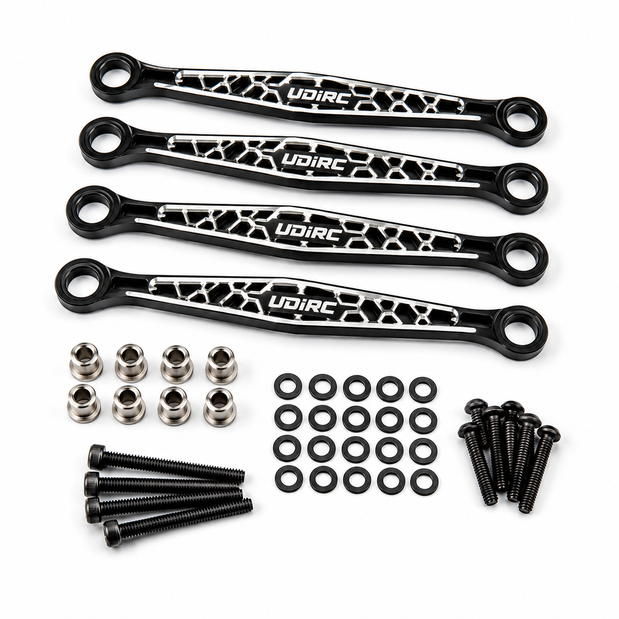 UDIRC Metal Connecting Rod Kit, Aluminum Upper/Lower Links for UCX2405PRO Crawler Chassis, Upgrade Parts UCX24-P067B