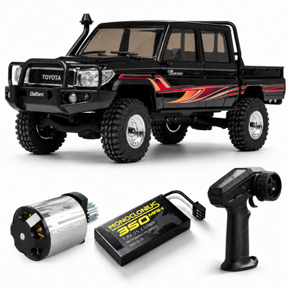 UDIRC UCX1801PRO 1/18 Scale Brushless Trail Truck, 4WD Off-Road rc Crawler | 2-Speed Transmission, Full LED Lights, Hydraulic Shocks, Breakaway Tank Turn, RTR for Adults