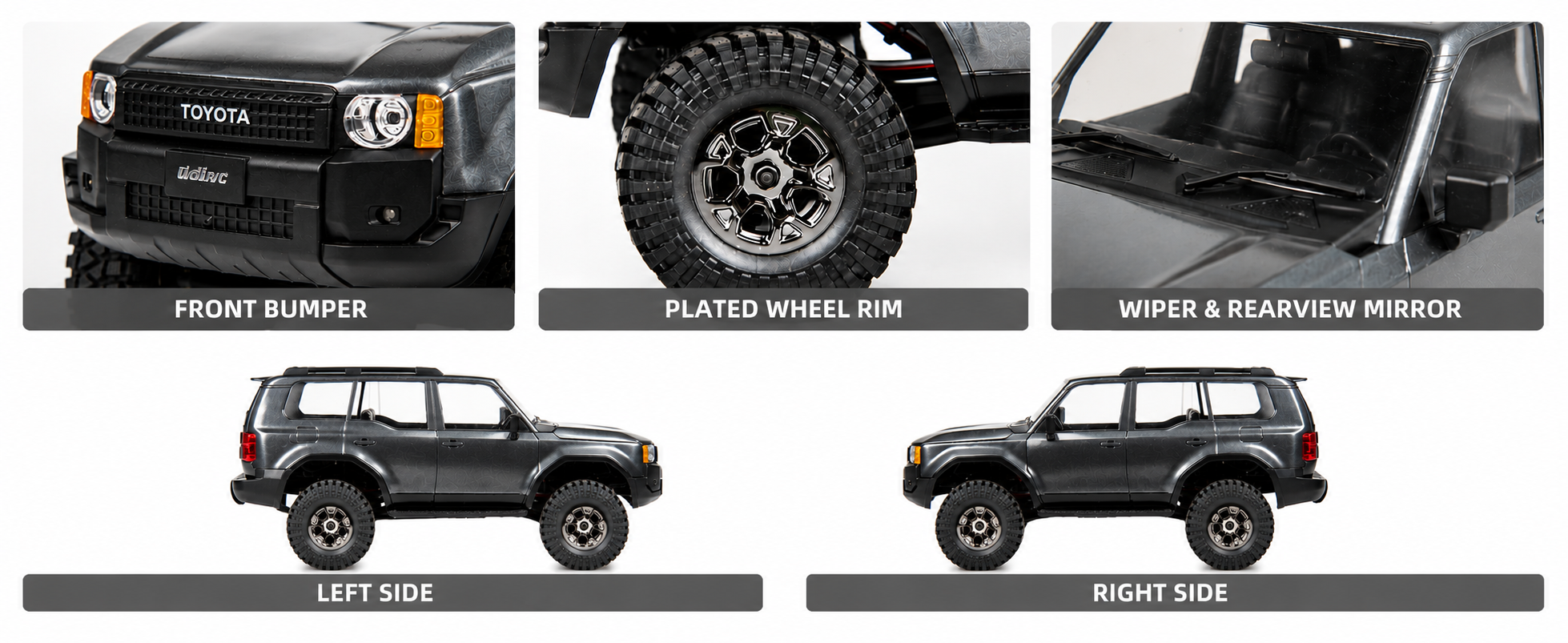 UDIRC Land Cruiser Prado UCX1802PRO 1/18 4WD Brushless RTR RC Scale Cr