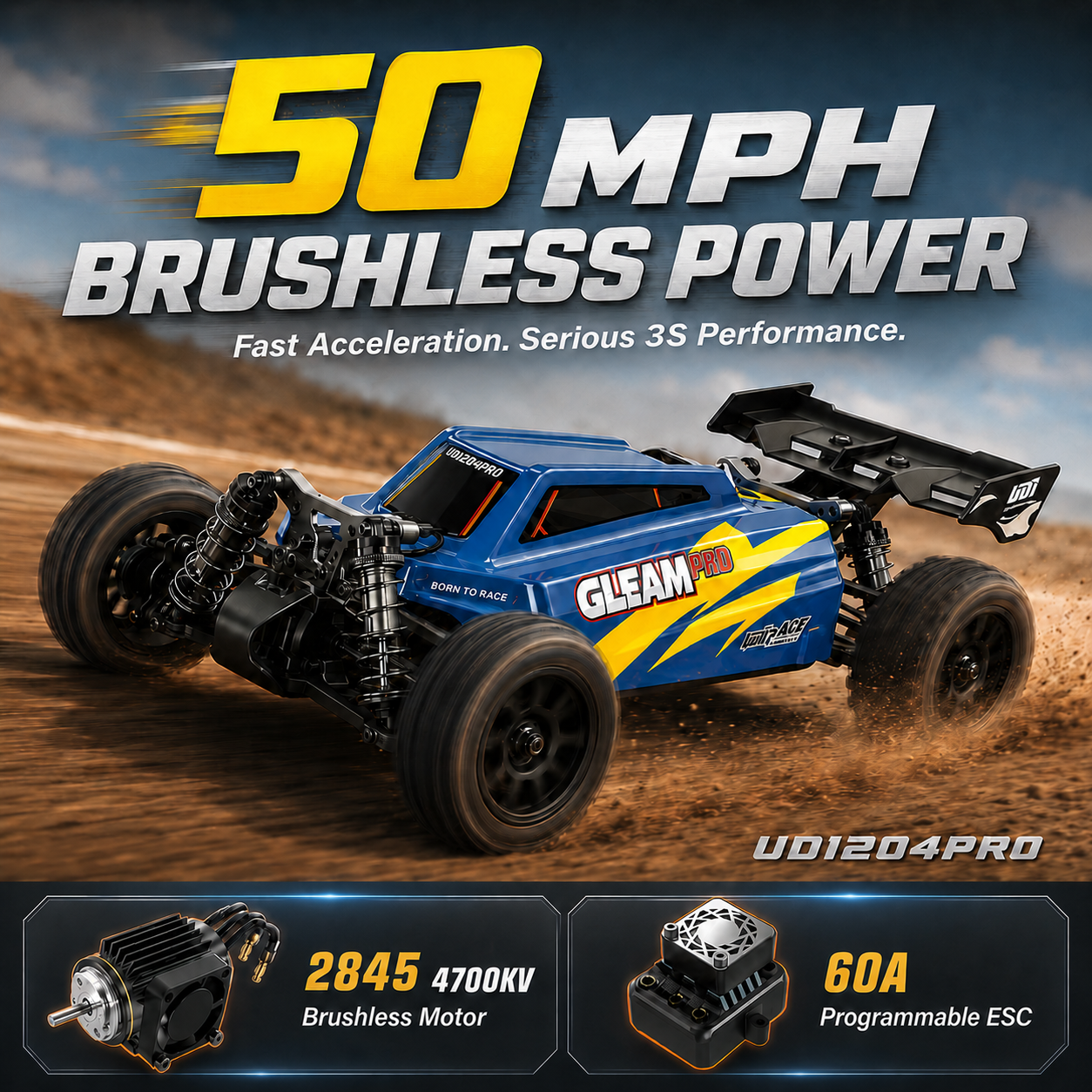 UDIRC GLEAM PRO UD1204PRO 1/12 4WD Brushless RTR RC Buggy