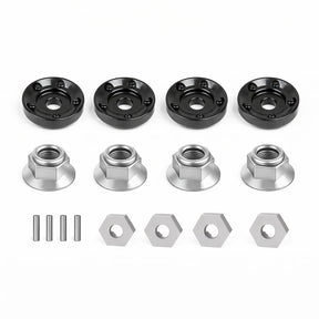 UDIRC Wheel Fastener Kit for UD1610S 1610PRO RC Car, 4pcs Flange Lock Nuts + 4pcs Anti-Slip Washers + 4pcs Metal Hex Adapters + 4pcs Pins, Part Nub M02-003 P16-003C P16-004B M06-014