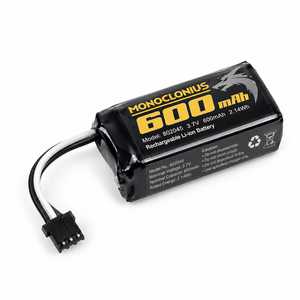 600mAh Replacement Battery for UCX1804PRO RC Car, Model MB-3P7574