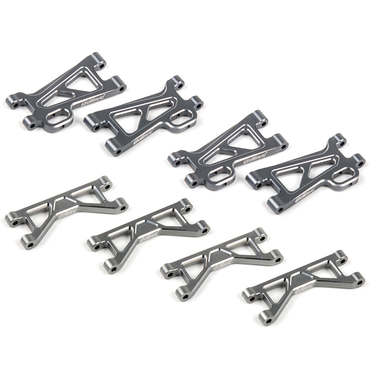 UDIRC 7075 Aluminum Alloy Suspension Arm Upgrade Kit, Upper Arms 4pcs & Lower Arms 4pcs, Upgrade Parts for for UD1610S UD1610PRO UD1611, Titanium Color