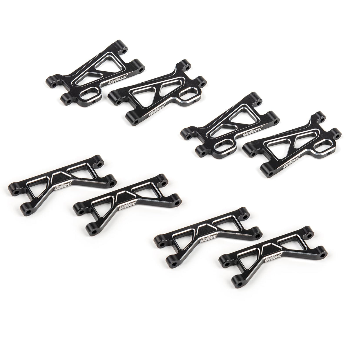 UDIRC 7075 Aluminum Alloy Suspension Arm Upgrade Kit, Upper Arms 4pcs & Lower Arms 4pcs, Upgrade Parts for for UD1610S UD1610PRO UD1611, Black