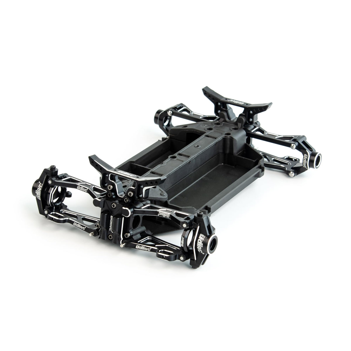 UDIRC 7075 Aluminum Alloy Upgrade Kit, A-Arms, Wheel Hub, Diff Covers & Shock Towers, for UD1610S UD1610PRO UD1611, Black