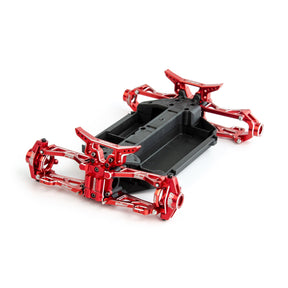 UDIRC 7075 Aluminum Alloy Upgrade Kit, A-Arms, Wheel Hub, Diff Covers & Shock Towers, for UD1610S UD1610PRO UD1611, Red