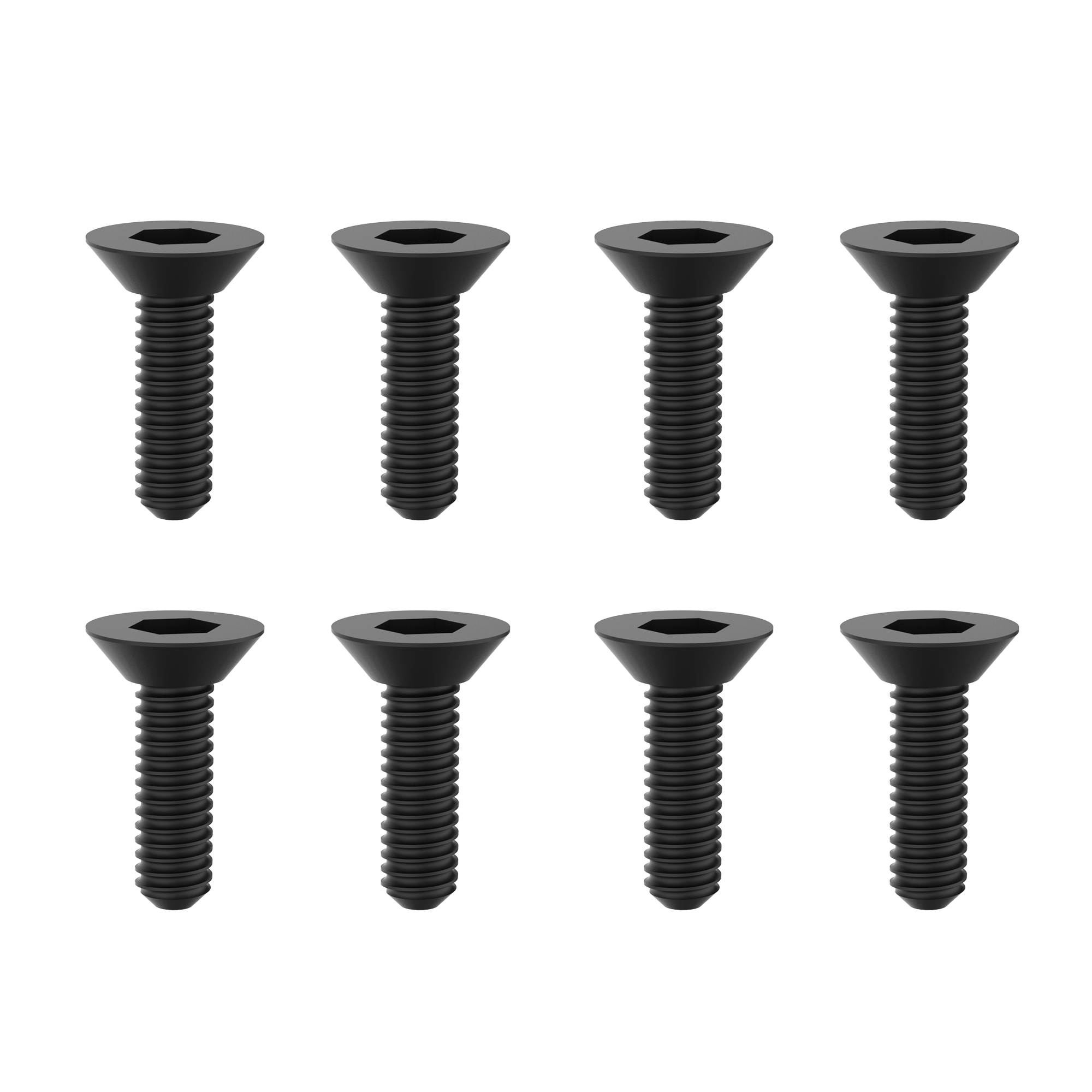 UDIRC Hex Countersunk Machine Screw 2.0x8KM Black for UD16 Series RC Monster Truck (Part No. M01-058)
