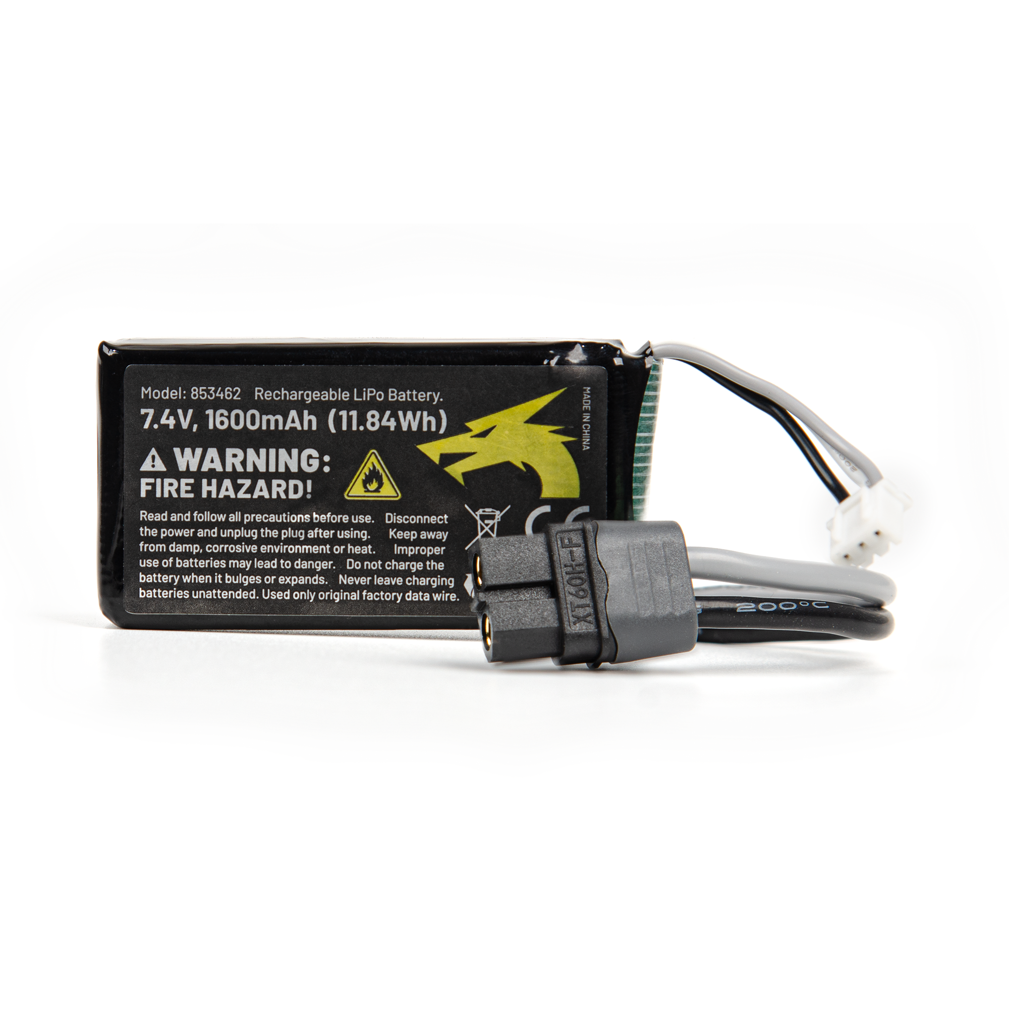 UDIRC 1600mAh 7.4V 2S Battery XT60 for UD1610PRO / UD1610S (Part No. MB-XT1674)