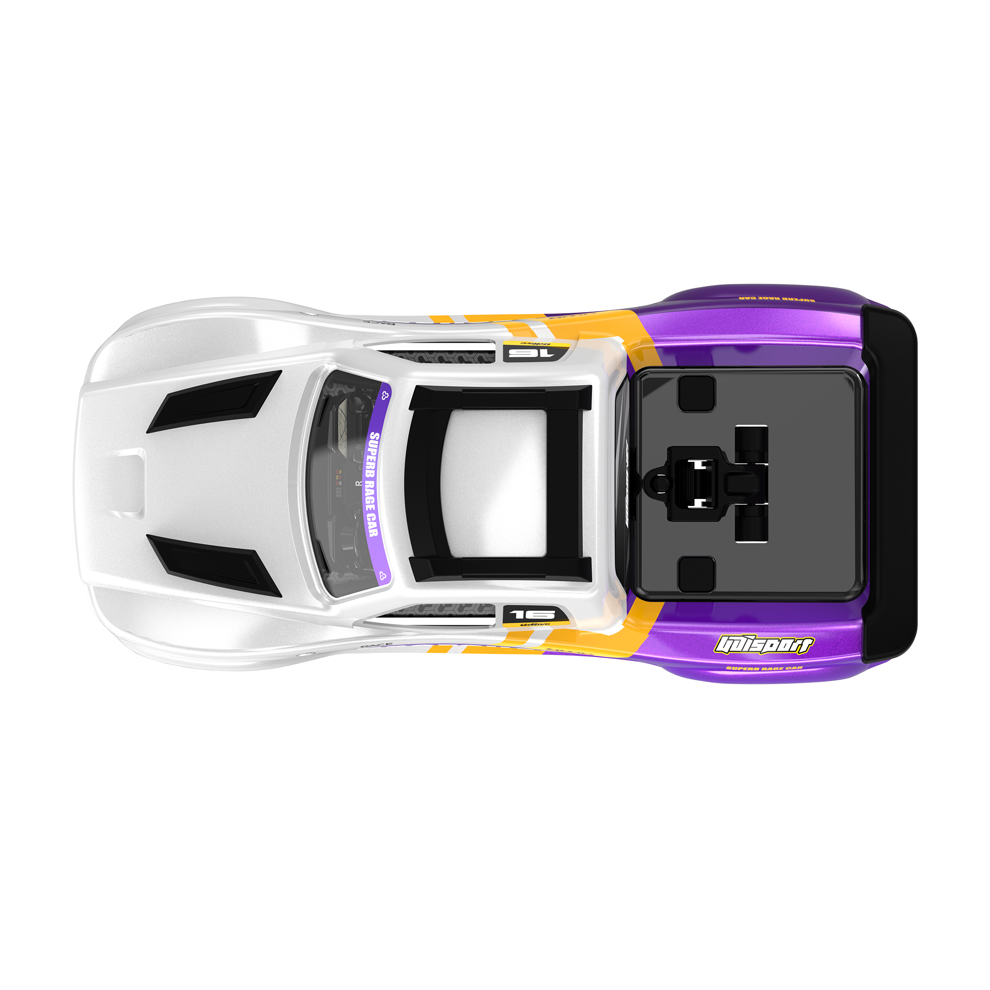 UDIRC PVC RC Body Shell Yellow Purple for UD1611 (Part No. P16-040B) - 1 Pc