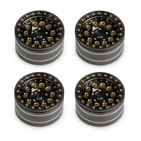 UDIRC Metal Wheels (4PCS), CNC Aluminum Beadlock Wheel Rims for UCX2405PRO Crawler, Upgrade Parts UCX24-P088B