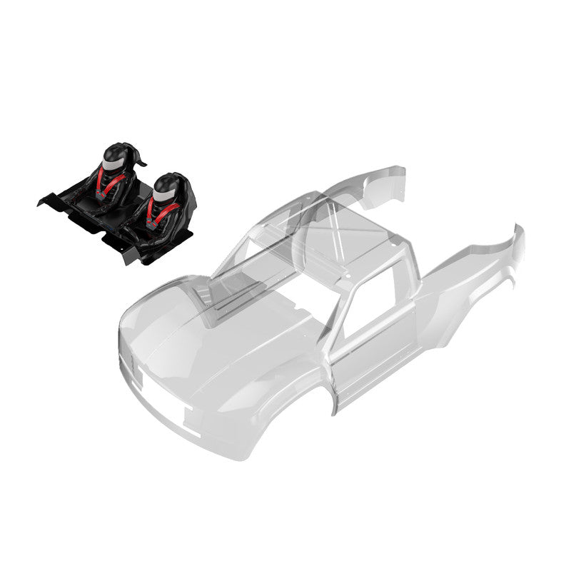 RC Car Clear PC Body Shell Assembly with Interior for UD1002SE/UD1002/UD1002P, 1 Set (Part No. P10-037-01)